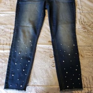 FAUX PEARL SKINNY JEAN BY HYDRAULIC